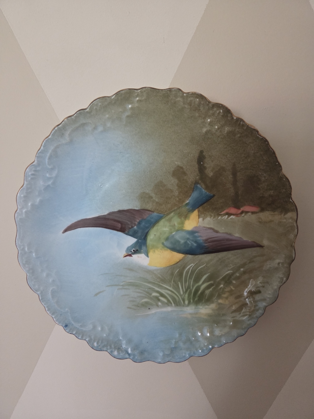 Antique Hand Painted Limoges Porcelain Bird Plate